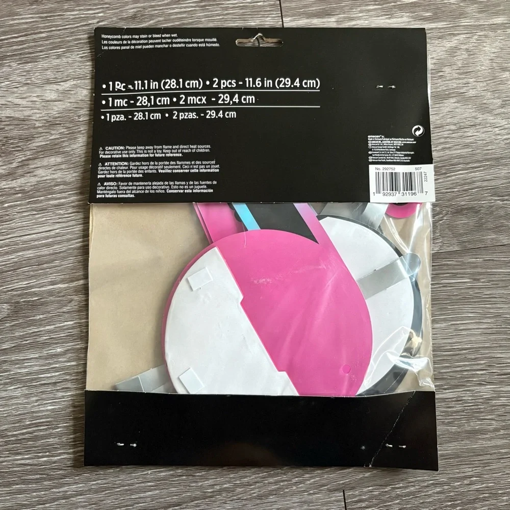 Amscan Internet Famous Hanging Decorations - Black, Pink, Blue